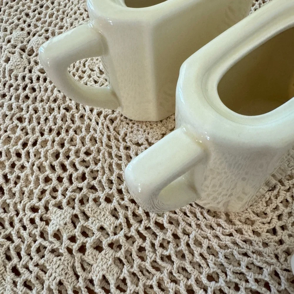 Vintage Restoration Hardware RH Sugar and Creamer Ivory Stoneware Set